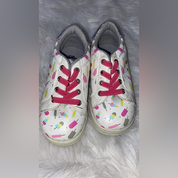 HARPER CANYON Toddler Girls White Popsicle Slip On Sneakers Shoes - Picture 9 of 9